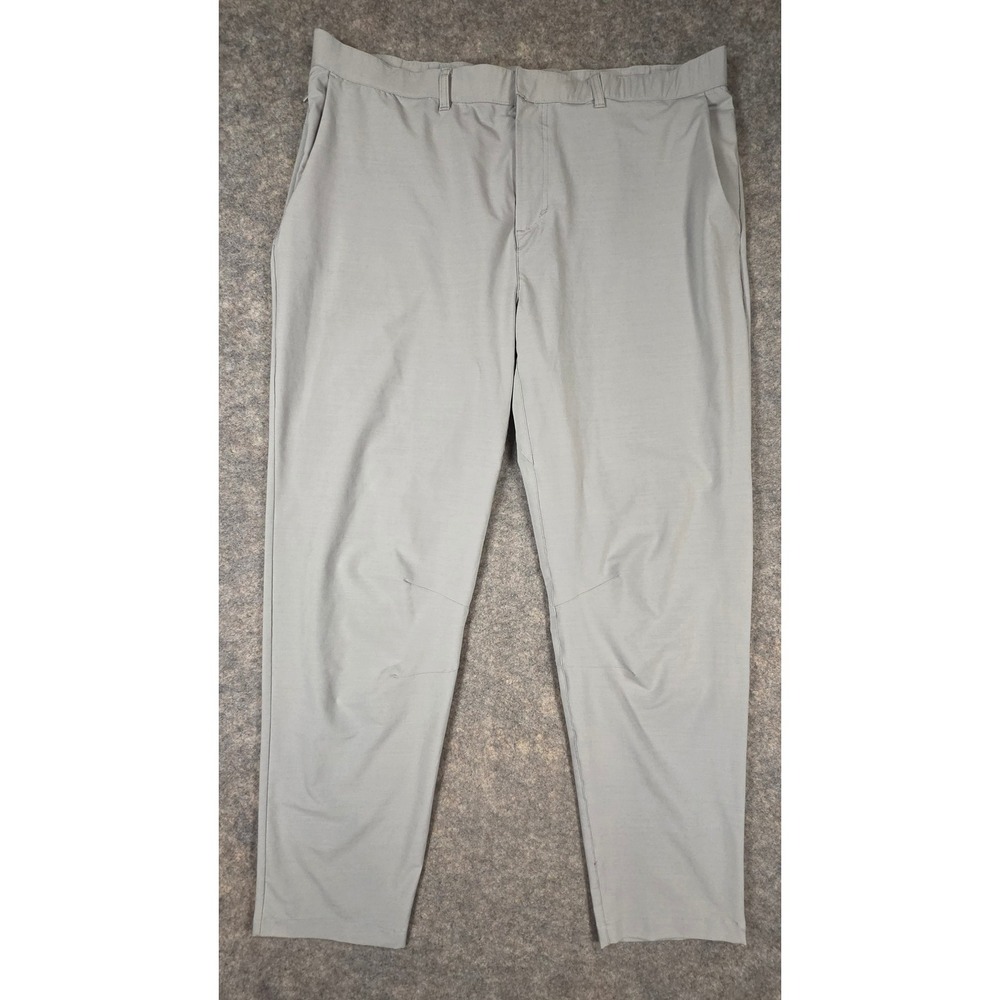 Fabletics Mens The Only Pant Light Gray Performance Stretch Tapered XXL 2XL Pant
